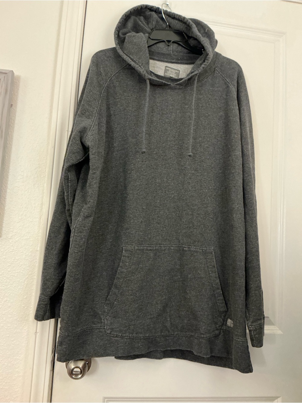 American Eagle Men’s XXL 2XL Charcoal Gray Heather Pullover Fleece Hoodie Sweats